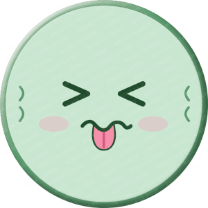 Une représentation d'un badge représentant l'émotion dégoût