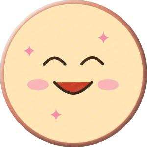 Une représentation d'un badge représentant l'émotion joie