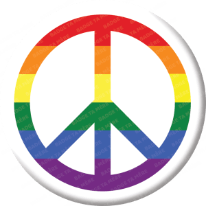 Badge Drapeau peace LGBT