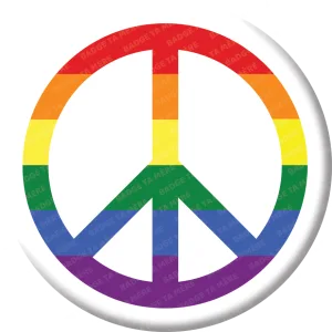 Badge Drapeau peace LGBT