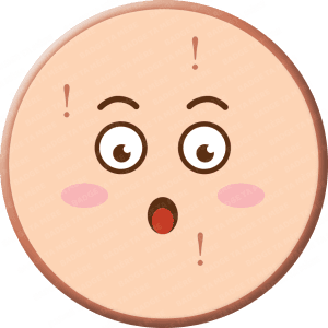 Une représentation d'un badge représentant l'émotion surprise