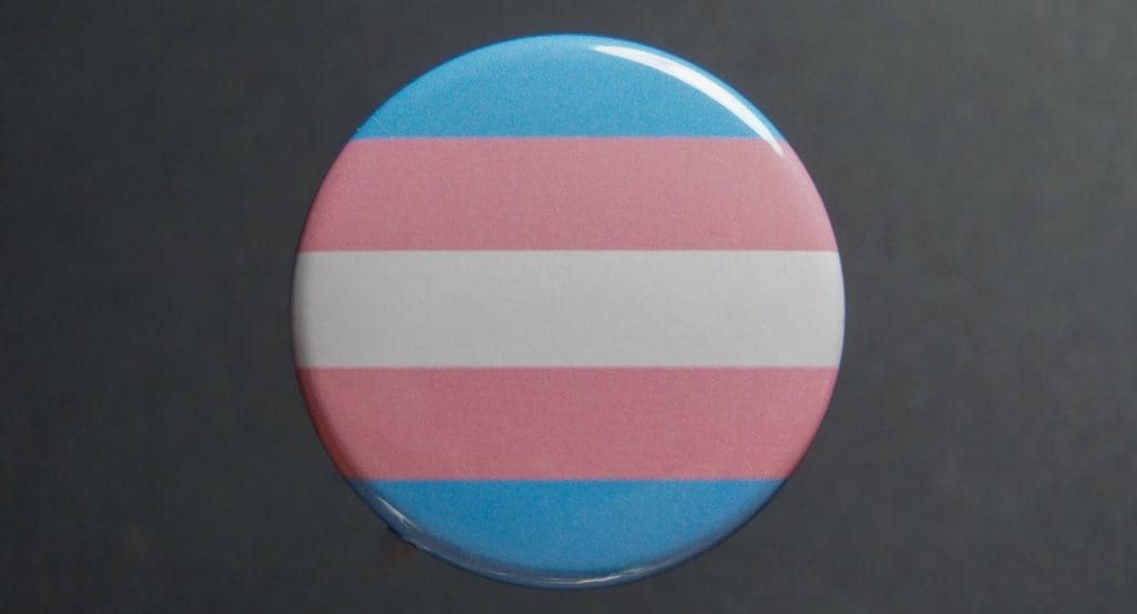 Badge militant 38mm du drapeau transgenre
